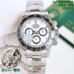 Stainless Rolex Daytona Replica Shanghai/Dandong 4130/4131 Movement OXJ29992 White Dial Watch